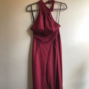 burgundy jumpsuit